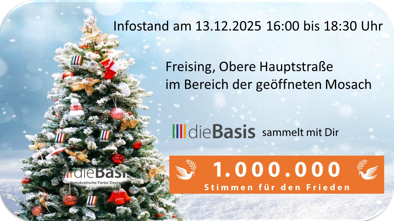 Read more about the article Partei dieBasis lädt ein zum weihnachtlichen Infostand